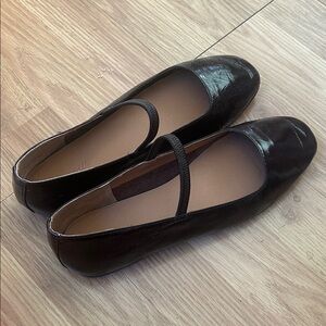 Madewell Black Leather Flats
